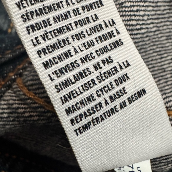 American Eagle Men‘s Classic Denim Trucker Jacket - Dark Wash, Size Small - Picture 6 of 6